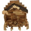 Holy Land Market Olive Wood Nativity Set with Stable -
