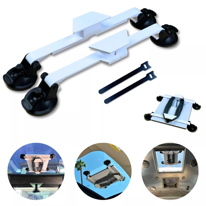 CAMPAIR Suction Cup Mount with Cable Caddy for Starlink Mini