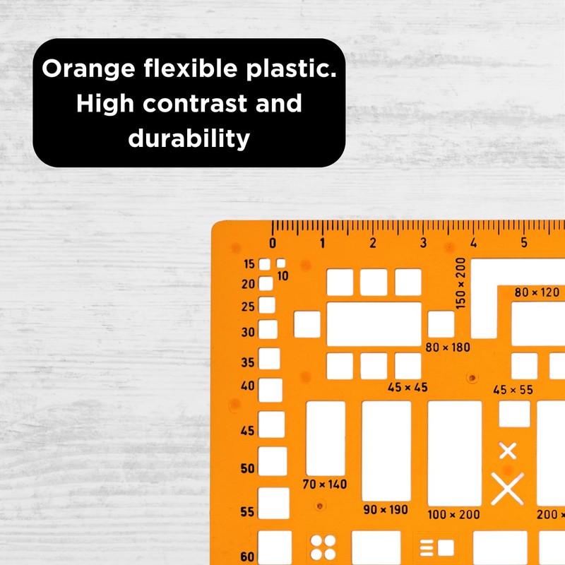 Architecture Stencil 1:100 - Stencil Sanitary 1:100 - Furniture Drawing