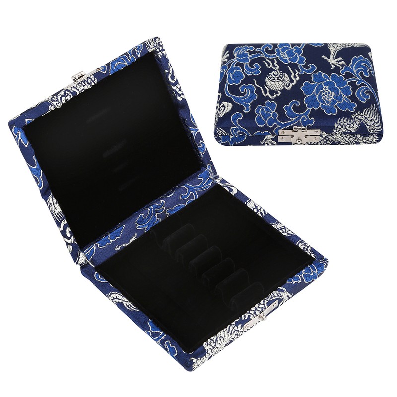 Wooden Silk Cloth Cover Reed Case Holder Storage Box for