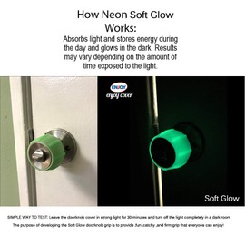 Enjoy Cover - 2 Pack Silicone Door knob Grips Maximum Grip Nonslip Arthritis & Senior Living Aids Grippy Easy Open Fits All Door Knob Universal Size Decorative (Neon Green)
