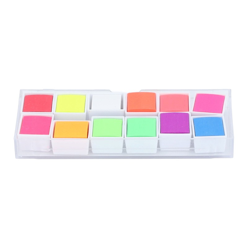 Neon Watercolor Paint Set 12 Colors Fluorescent Solid Art Supplies