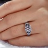 4.3 Carat Butterfly Ring 925 Sterling Silvers Crystal Ring Topaz