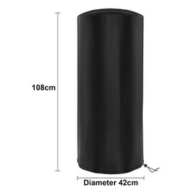 Tonhui Weather Cover for Enders Nova LED L Fireplace, Patio Heater, Patio Heater Cover, Tear-Resistant, 420D Waterproof, Windproof Cover, UV-Resistant, 42 x 42 x 108 cm