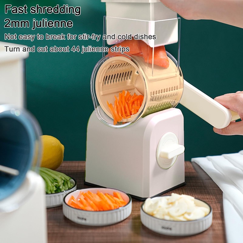 Eiflayn Vegetable Cutter, Kitchen Grater with Crank, Manual Vegetable Cutter,