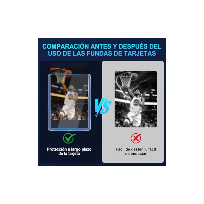 200 PCS Clear Card sleeves, 3 x 4 Pulgadas, Top