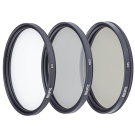 ProOptic 55mm Digital Essentials Filter Kit, with Ultra Violet (UV), Circular Polarizer and Neutral Density 2 (ND2) Filters, with Pouch