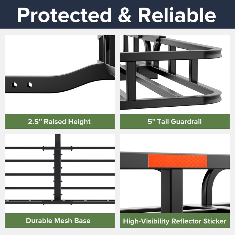 ARKSEN 53 x 19 x 5 Inch Hitch Mount Cargo