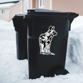 Extra Large 460mm 'African Wild Dog' Permanent Sticker Decal for Cars/Windows/Bins/Walls (DW00110687)