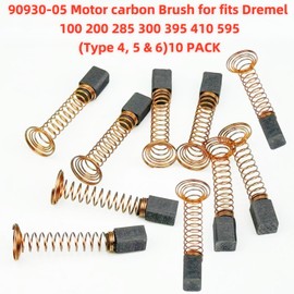 10Pack 90930-05 Carbon Motor Brushes for Dremel 275 285 300 395 595 (Type 3 4 5) and 6000 (Type 1 2)