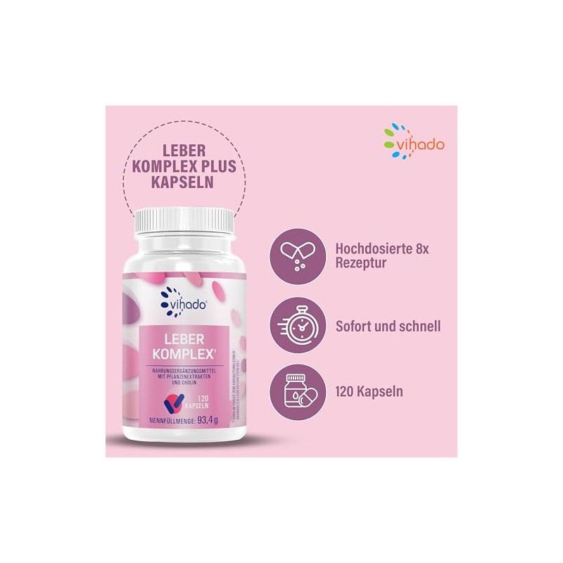 Vihado Liver Complex Plus Milk Thistle Capsules High Dose -