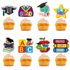 24Pcs Kindergarten Graduation Cupcake Toppers Preschool Graduated Cupcake Picks for