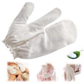 nnOuOnn 1PCS Garshana Gloves Raw Silk, Premium Massage Glove Ayurvedic Massage, Body Exfoliating Gloves, Dead Cell Removal and Stress Reduction, Deep Body Scrub Mitts for Bath Shower Men Women