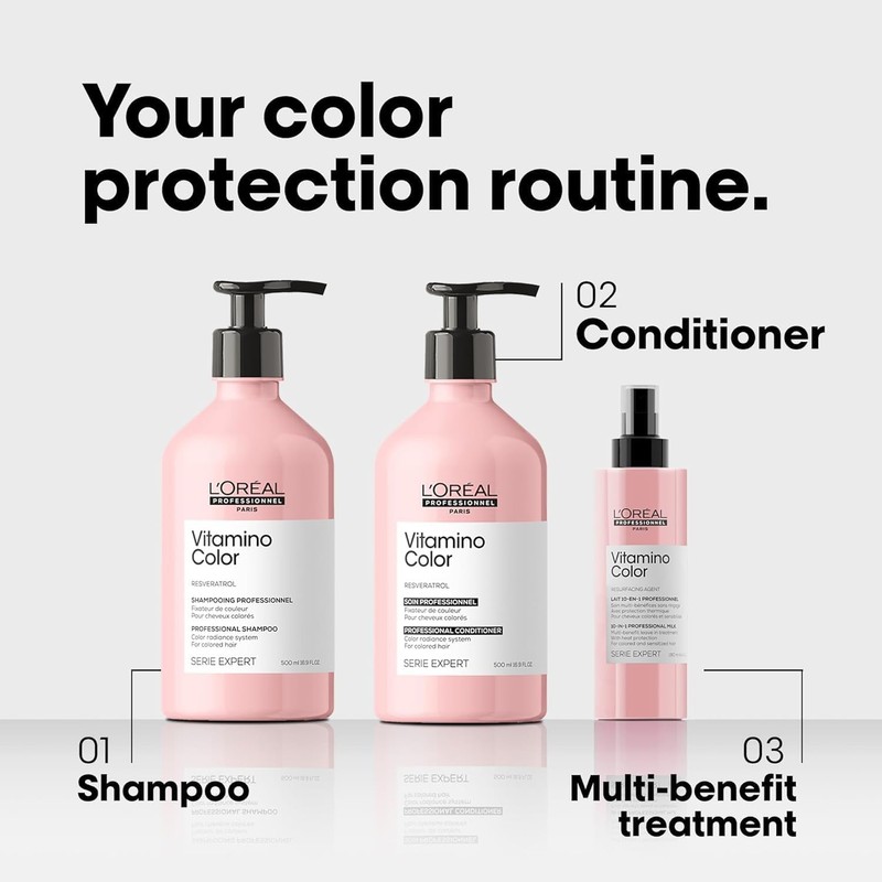 L'Oréal Professionnel Colour-Retaining Hair Shampoo for Coloured Hair, with Resveratrol,