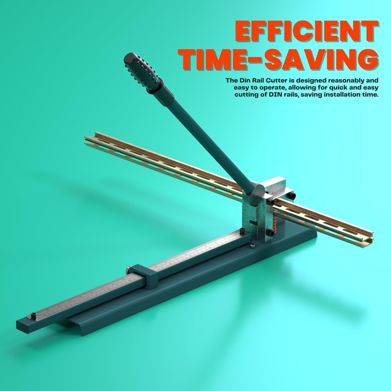Manual Din Rail Cutter, Dual Groove Rail Cutting Tool with