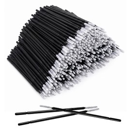 400 PCS Micro Brushes, Black Micro Applicator Brushes with Longer Tips, Disposable Mascara Lip Wands,Eyelashes Extension Applicators,For Eyeliner Cleaning Makeup Application