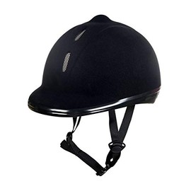 HKM 8162 New Flock riding helmet, unisex, black., black