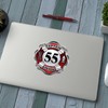Custom Firefighter Sticker (Number)