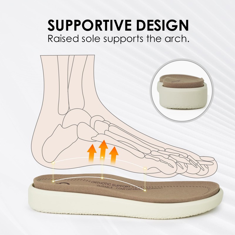 ORTOREX - Sandalias ortopédicas para caminar para mujer, Negro -,