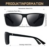 suoso Polarised Sunglasses Men Women Unisex Black Retro Ultralight Frame