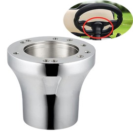 Golf Cart Steering Wheel Adapter 5/6 Holes Silver Adapter Base Fit for EZGO Yamaha golf carts club cars DS/CC
