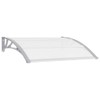 vidaXL Door Canopy with Brackets and Sheets in Grey/Clear
