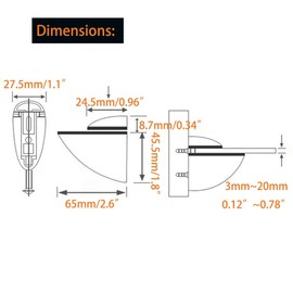 Glass Shelf Brackets Adjustable ,2PCS Glass Shelf Mounting Brackets Glass Shelf Wall Brackets, Black