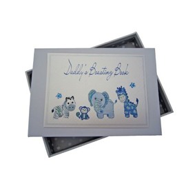 White Cotton Cards Daddy's Boasting Book Photo Album (Tiny, Blue)