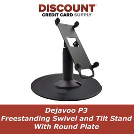 DCCSTANDS Dejavoo P3 Freestanding Swivel and Tilt Stand with Round Plate