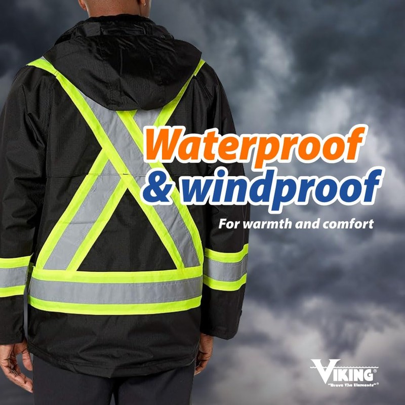 VIKING Professional Journeyman 300D Rip-Stop Fire Retardant Reflective Jacket -