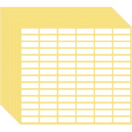 1260 Pcs Matte Small White Labels Stickers 31 X 10 mm Blank Labels Removable Price Tags Labels Stickers for Jars Boxes File Folders Envelopes School Office Kitchen