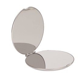 Mini Espejo Plegable de Bolsillo Espejo de Doble Cara de Acero Inoxidable Pequeño Monedero Espejo de Viaje Portátil Espejos Cosméticos Compactos para Maquillaje (Redondo)