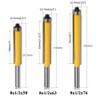 Bestgle 3Pcs 8mm Shank Extra Long Straight Router Bit Set