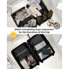 Gonex 8 Set Compression Packing Cubes for Travel, Expandable Mesh