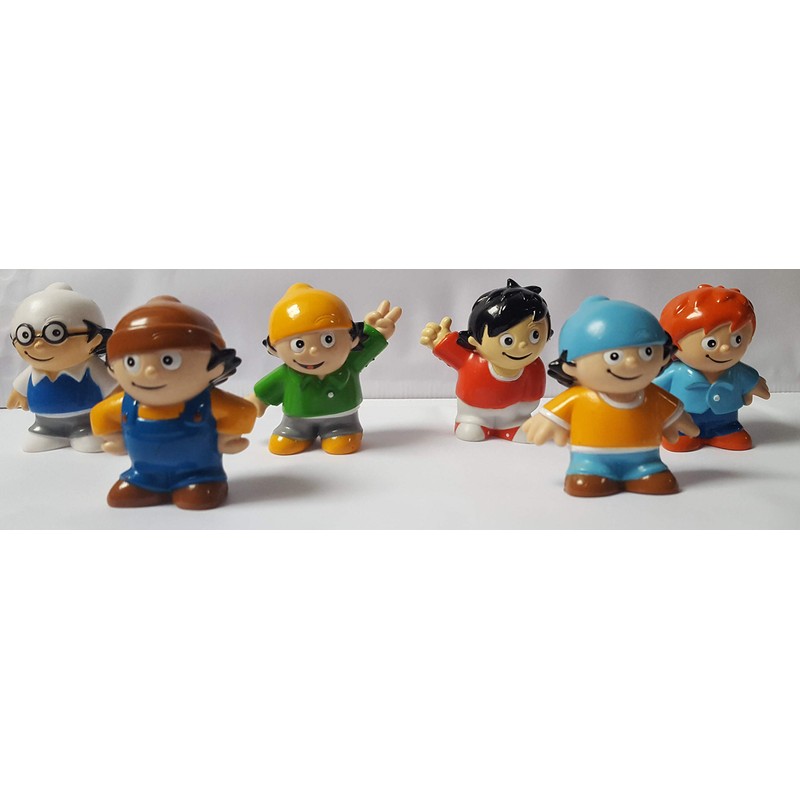 6 Mainzelmännchen Figures (Anton, Berti, Det, Fritz, EDI and Conni)