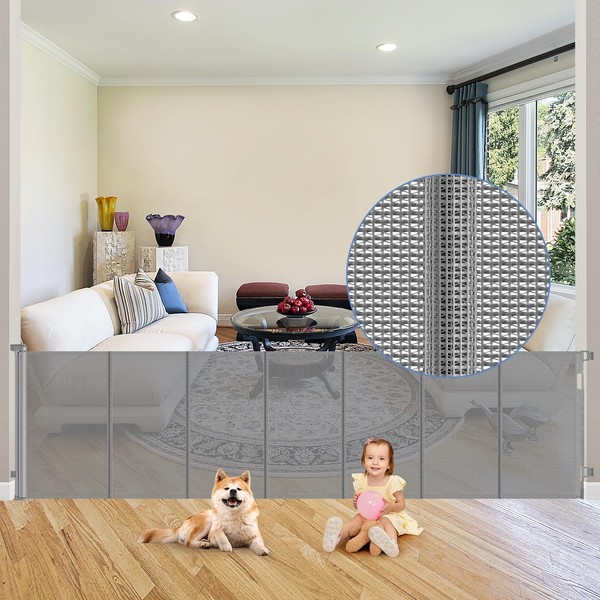 Reinforcement Strip Design 90 Inch Extra Wide Baby Gate for