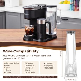 K2.0 Tall Handle Water Filter Replacement Starter Kit for Keurig 2.0 with 3 Charcoal Water Filter Cartridges