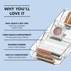 madesmart Angled Storage Tray, Make-up Bathroom Organizer, Lipstick, Razors, Q-Tips,