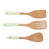 3Pcs Wooden Spatula Set Heat Resistant Light Weight Kitchen Cooking