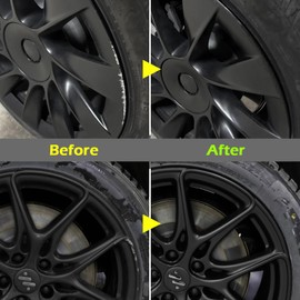 FOLLOWIN Matte Black Rim Touch Up Paint for Cars,Car Wheel Rim Paint Repair Kit,Automotive Rim Scratch Repair 1OZ/30ml