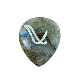 Wambooka Native Picks Rare Stones - Blue Ocean Transparent - Handmade Guitar Pick - Anatomical Footprint