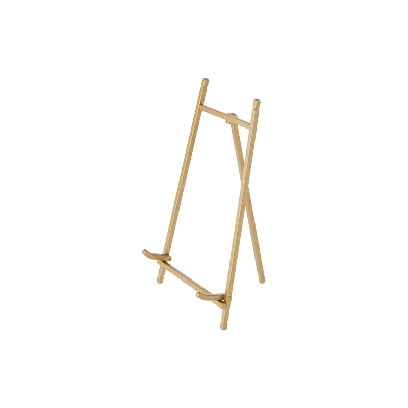 Bard's Satin Gold-toned Metal Easel, 9" H x 5.25" W
