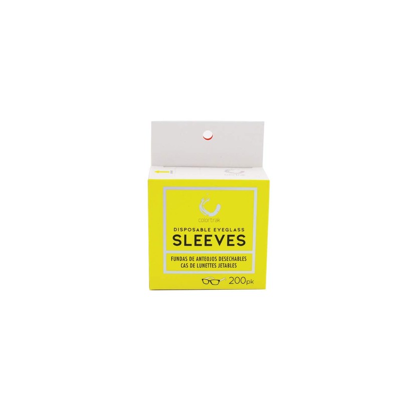 Colortrak Disposable Eyeglass Sleeves, Protect Eyeglasses During Salon Processes, Slide