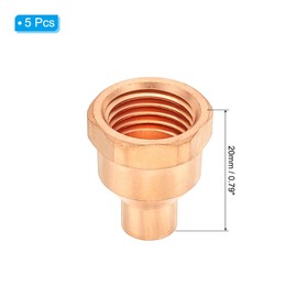 PATIKIL 1/8 x 1/4 Female Adapter Fitting with C X F Connections, 5 Pcs Copper Pipe Fittings with Sweat Solder X FNPT Connection Threaded Tubing Connector for Residential, Commercial