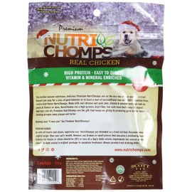 NutriChomps Dog Chews, 5-inch Holiday Twists, Mint, 10 Count, red/Green, (NT105V)