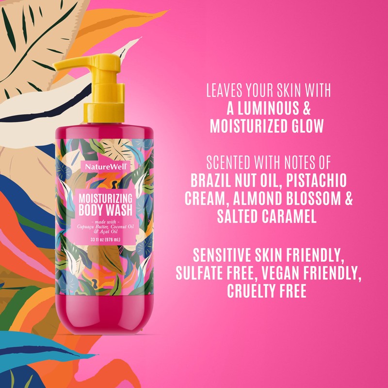 NATURE WELL Cheeky Moisturizing Body Wash, Creamy Formula Infused with