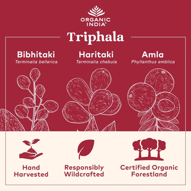 ORGANIC INDIA Triphala Herbal Supplement - Digestion & Colon Support,