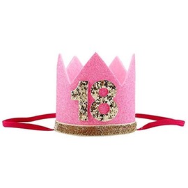 Crown Prince Princess with Roses Party Birthday Adult Children Pink 18 Years Gift Idea Christmas Birthday Party