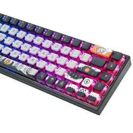 Fogruaden Pudding Keycaps 60 Percent, 118 Dye-Sublimation Keycaps Set, ASA Profile Custom Keycaps for Cherry Gateron MX Switches Mechanical Keyboard(Dark Fairytale)