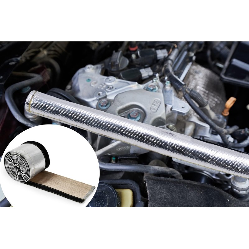 Fire Kirin Heat Shroud Sleeve, Aluminized Sleeving, Silver Hose Wire